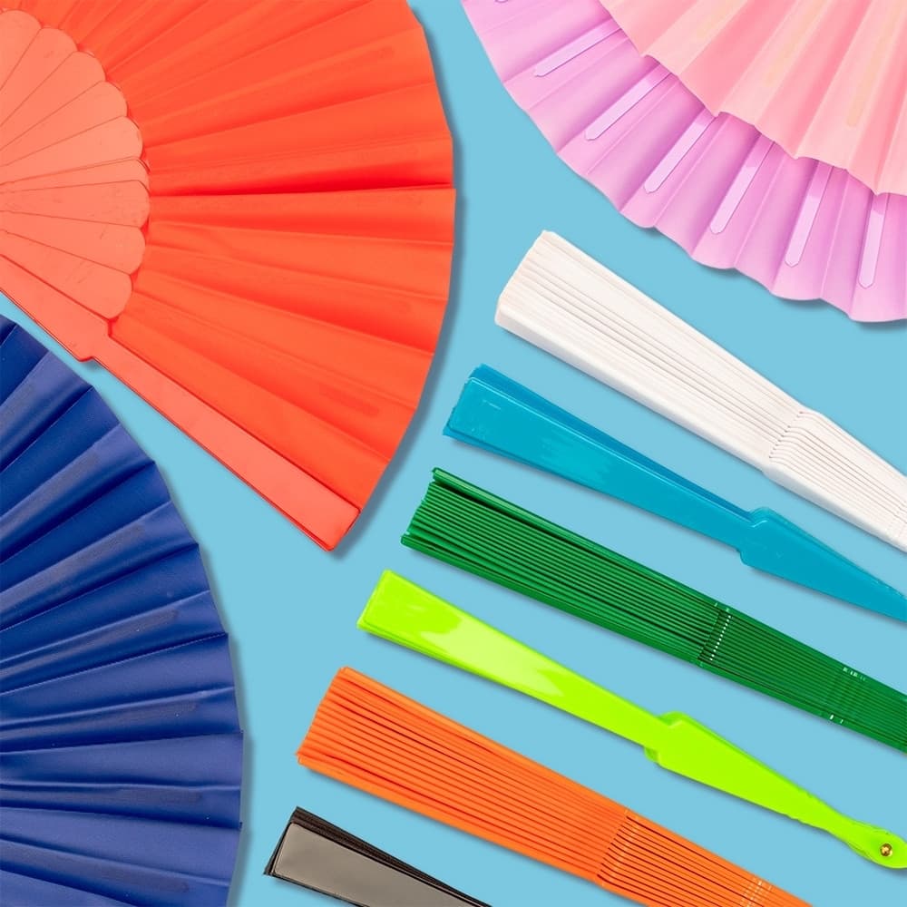 Leque de Plástico - 8 Cores