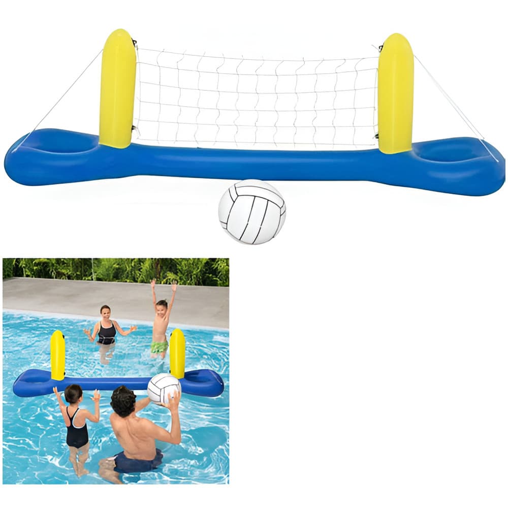 Kit Bola E Rede De Vôlei Inflável Para Piscina Verão Bestway