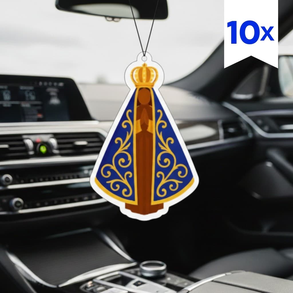 10x Cheirinho Aromatizante Nossa Senhora Aparecida Brinde Aroma Automotivo
