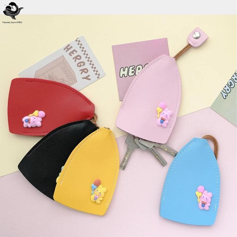 PFG Bonito Criativo Pull Out Chave Manga Dos Desenhos Animados Animal Couro Do Plutônio Caso Carro Titular Grande Capaci