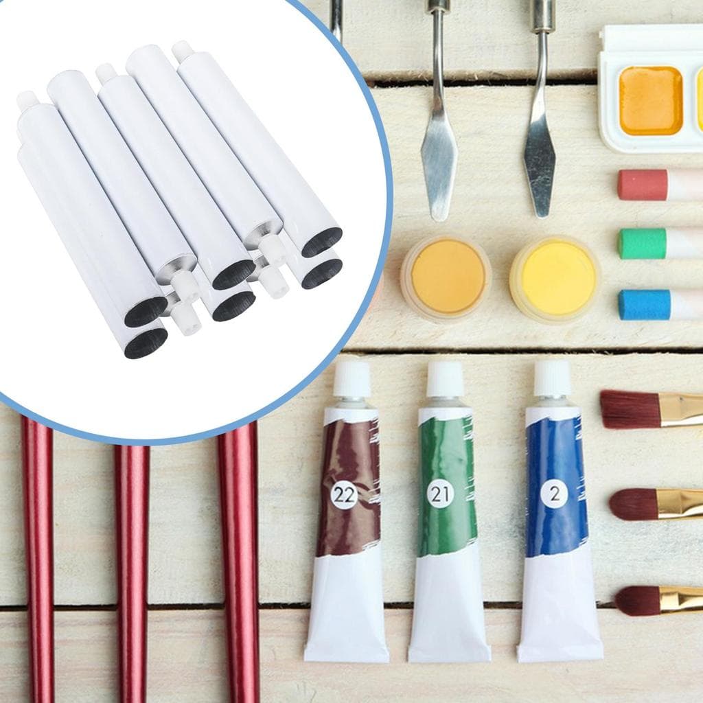 [reyalxaxg] 10 Unidades De Tubos De Tinta Vazios Com Tampa De Pino , Frascos De Pasta De Dente , Tubo Recarregável Para 