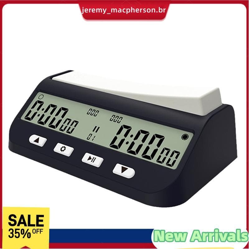 Temporizador De Jogo Digital Xadrez Multiuso Portátil Profissional Relógio Contagem Para Cima/Baixo Cronômetro Preciso