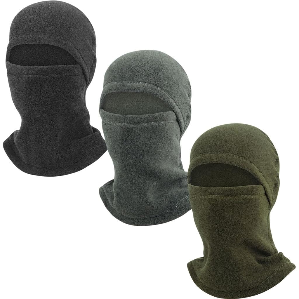 3 Peças de Balaclava de Lã Quente para o Inverno, Máscara Facial Completa, Máscara de Esqui Macia para Homens e Mulheres