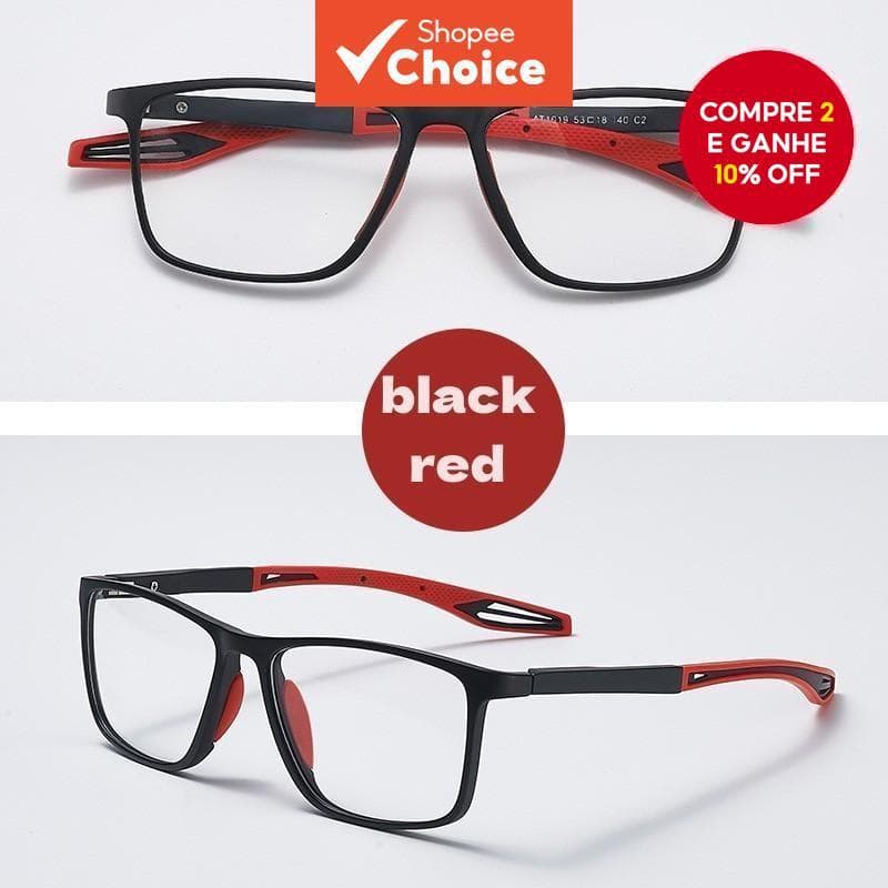 Óculos esportivos ultra leves TR90 com proteção contra luz azul e design antiderrapante para basquete e futebol.