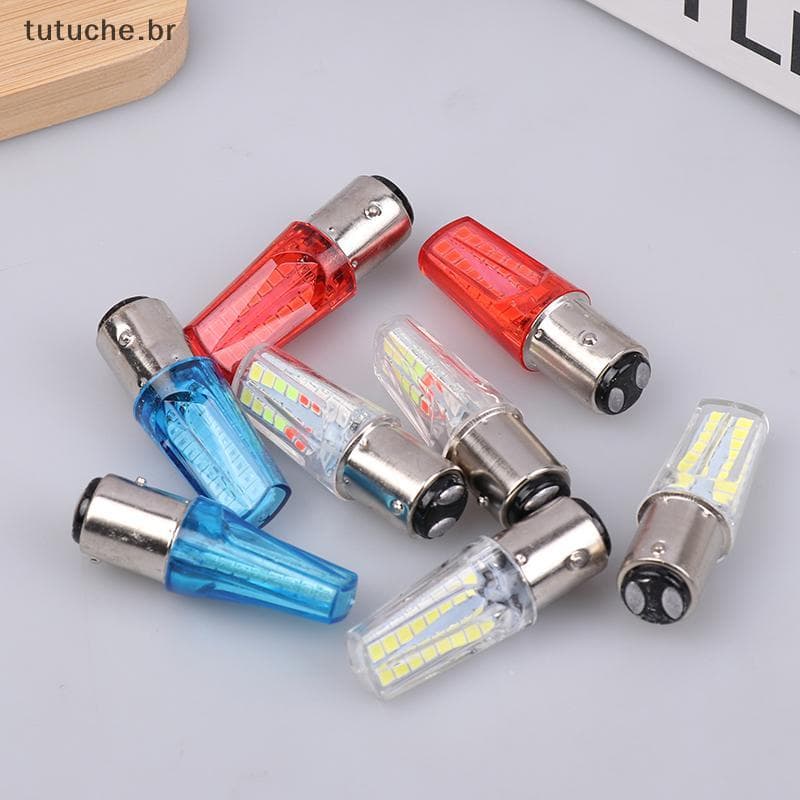 TU 2 Pçs 1157 Ba15d LED Luz De Freio Da Motocicleta Strobe Estacionamento Cauda Piscando Aviso Invertendo Parar Lâmpada 