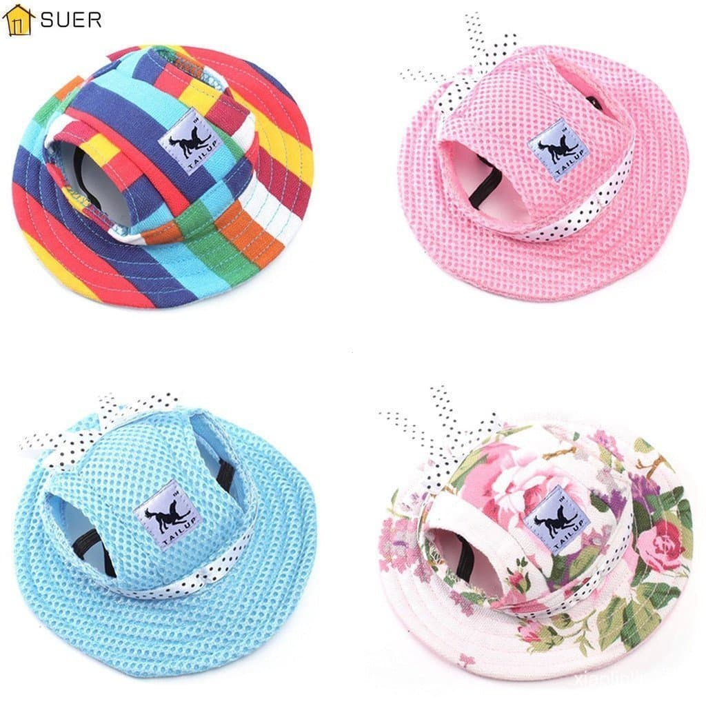 SUEBR Boné De Lona Para Animais De Estimação Com Enfeites De Chapéu Viseira