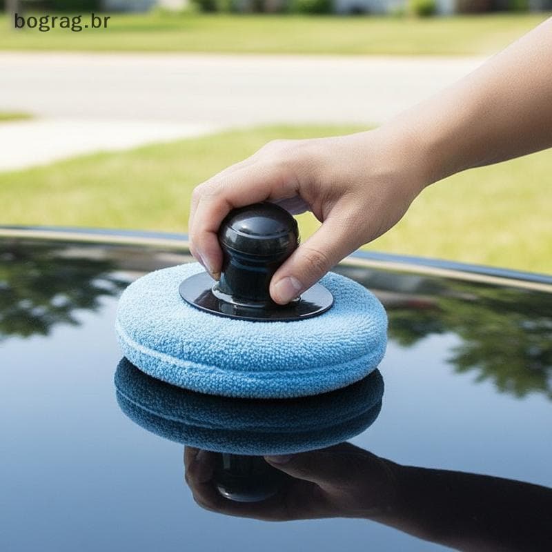 bograg Almofada De Esponja Para Depilação De Carro , Aplicador Macio Reutilizável Detalhes Profissionais , Casa , Garage