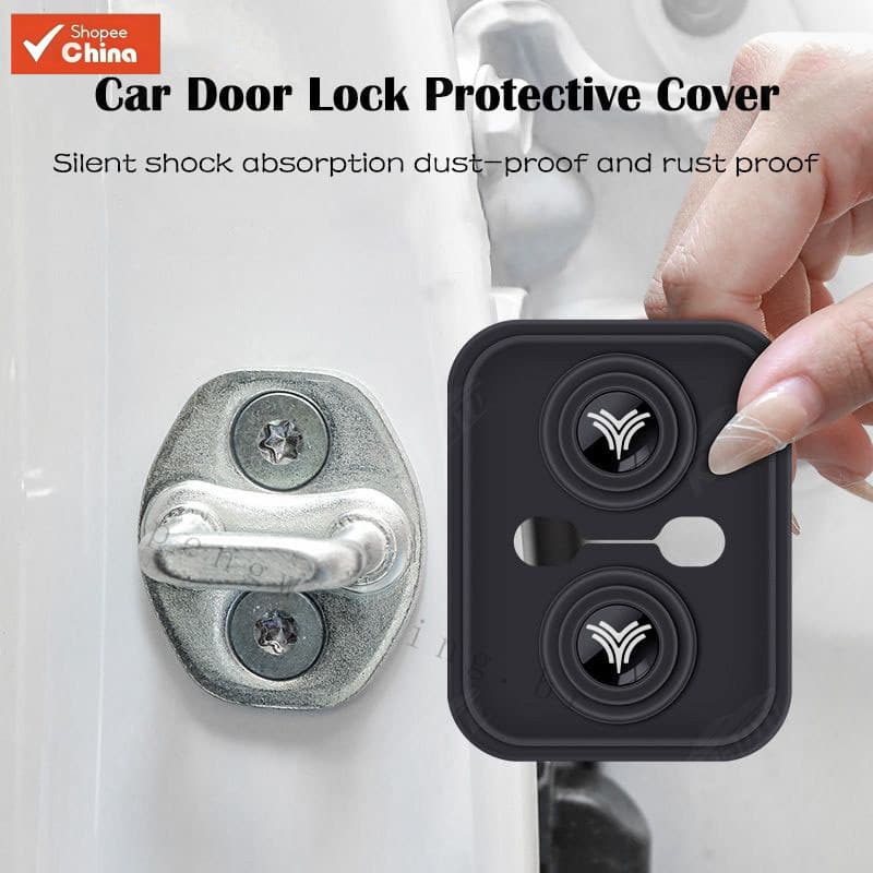 Capa de Silicone Neta para Fechadura de Porta de Carro, Proteção Macia e Absorvente de Impactos V GT Lsux 2023 2024 2025