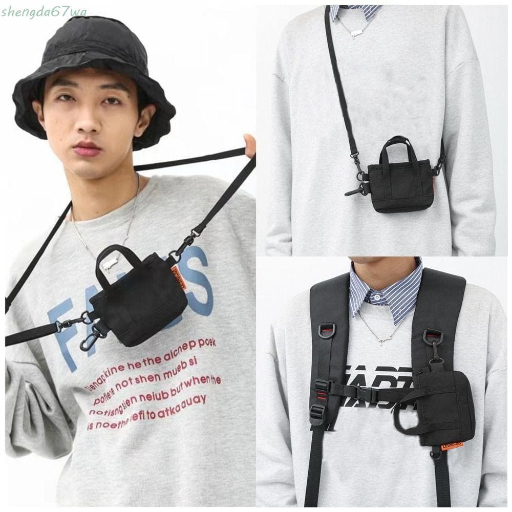 Carteira Masculina SHENGDA , Chaveiro Portátil Com Pingente De Bolsa De Moedas De Nylon , Porta-Cartões Zíper , Mini Cro