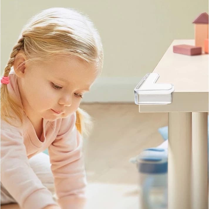 Kit 4 Protetor De Silicone De Mesa Quina Protetor Para Móveis Quarto Casa Bebes 