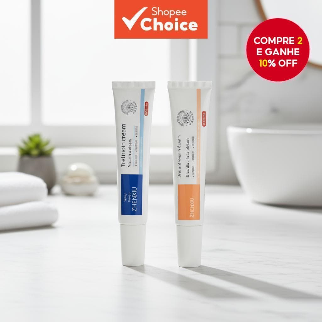  Pomada Zhenxiu Tretinoína, Creme de Ureia & Vitamina E, Solução Esfoliante para Acne, Removedor de Cravos, Clareamento