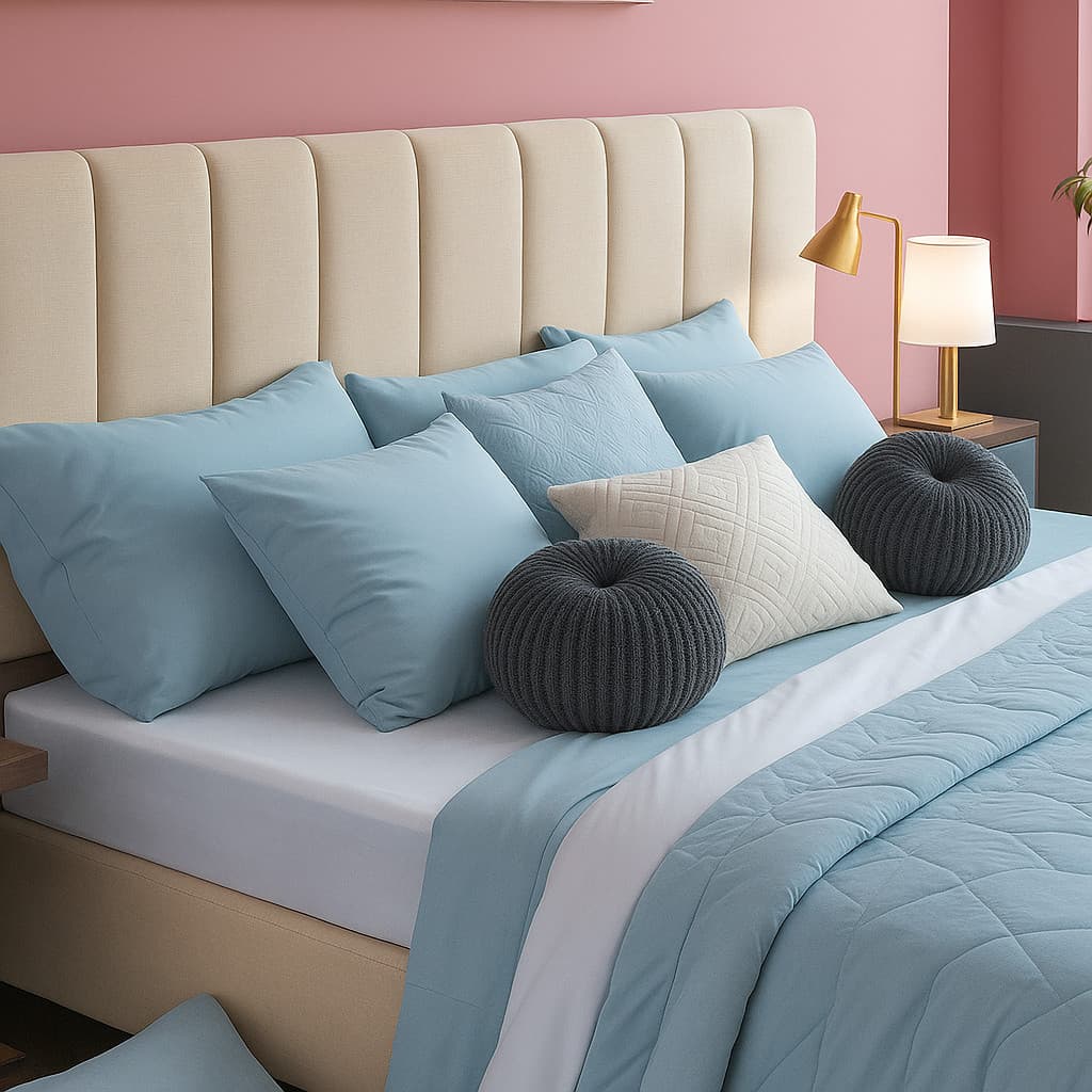 Cabeceiras Estofada Modulada De Cama Queen Box Casal Queen King - Decoração Sala Quarto Luxo