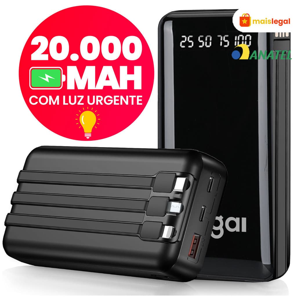 Bateria Externa Portátil 1000 a 2000mah Power Bank Carregador Mel Design