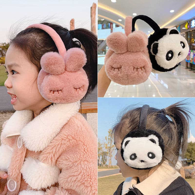Crianças earmuffs outono inverno quente à prova de frio de pelúcia orelha mais quente meninos meninas da criança earmuff