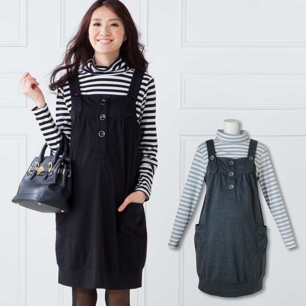 YA Exportação Estilo Japonês Primavera Outono Tamanho Grande Maternidade Dupla Utilização Manga Comprida Gola Alta Roupa