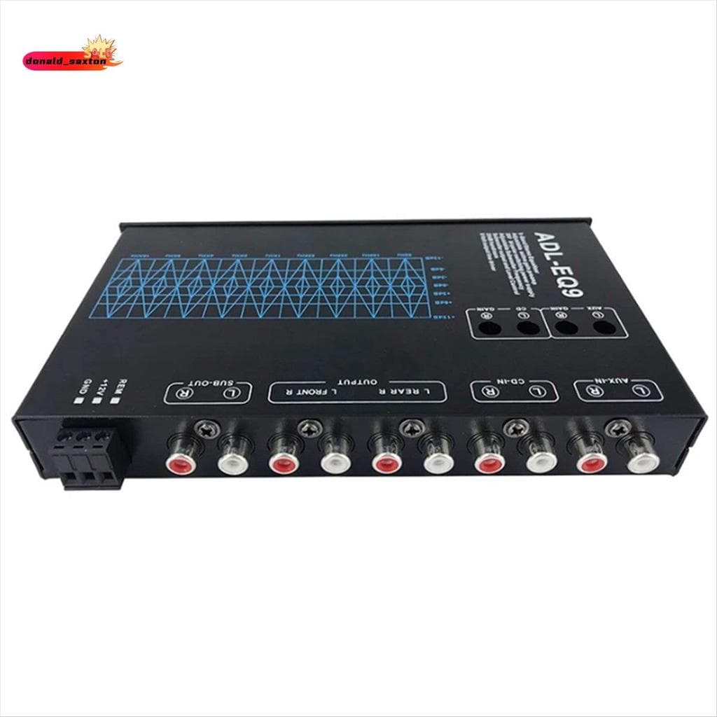 [Rápido D] Equalizador Gráfico Automático Quadrado De 9 Bandas-EQ9 De Amplificador De Carro + Filtro Ajustável