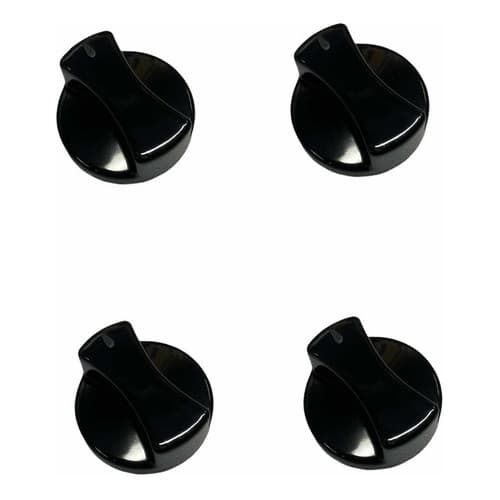 KIT 4 BOTÕES MANIPULADOR PARA COOKTOP FISCHER (PRETO) - ENCAIXE VERTICAL