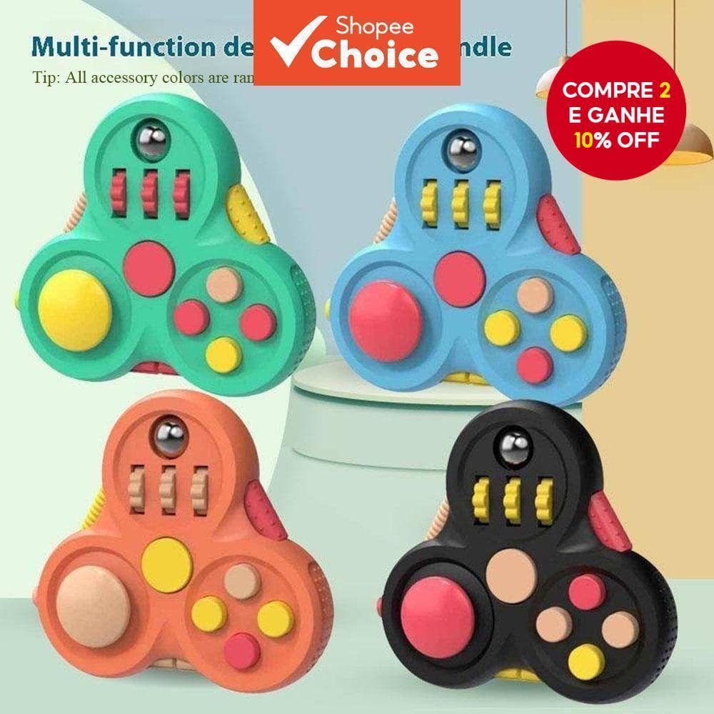 Brinquedo Fidget Pad-Girador De Mão De 1 Peça Com 11 Funções , Jogo Giroscópio Redutor De Estresse Para Liberar E Ansied