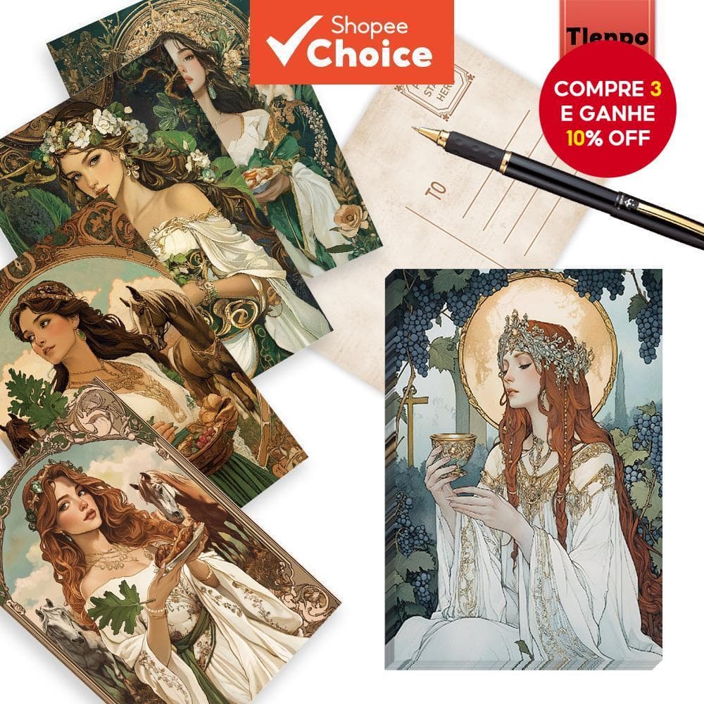  Conjunto de Cartões Postais Femininos Art Nouveau Vintage, 32 peças, Cartões para Correspondência, Cartões de Saudação,