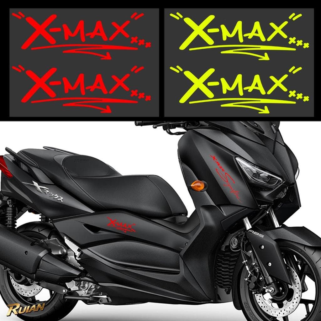 Adesivos Refletivos Com Emblema XMAX , Decalques De Borracha Macia Japoneses 3D , Adequados Para Acessórios De Motocicle