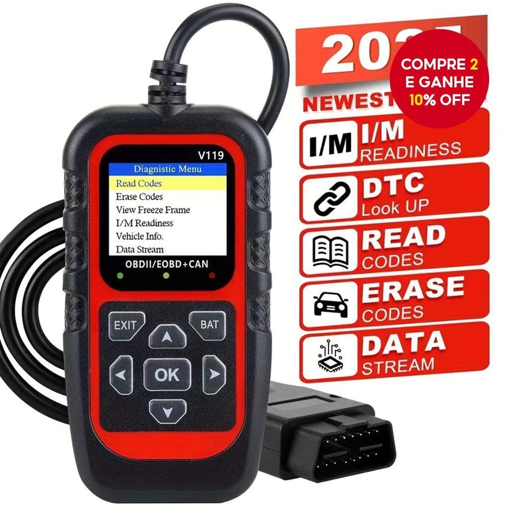 Ferramenta De Diagnóstico V119 OBD II Pode , Erro Avançado Do Motor De Carro scanner Numérico , Leia E Limpa Veículos 20