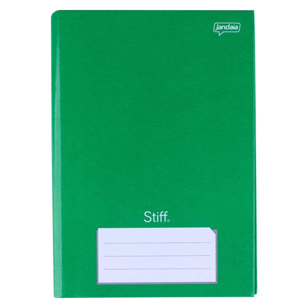 Caderno Jandaia Brochura Capa Dura 1/4 Verde 96 Folhas