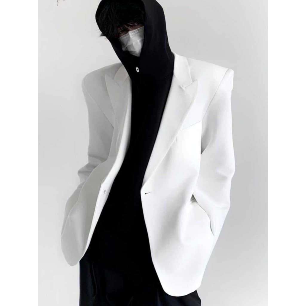 Estilo britânico cor sólida Barge colarinho abstinência pequeno terno jaqueta masculino feminino nicho minimalista High-