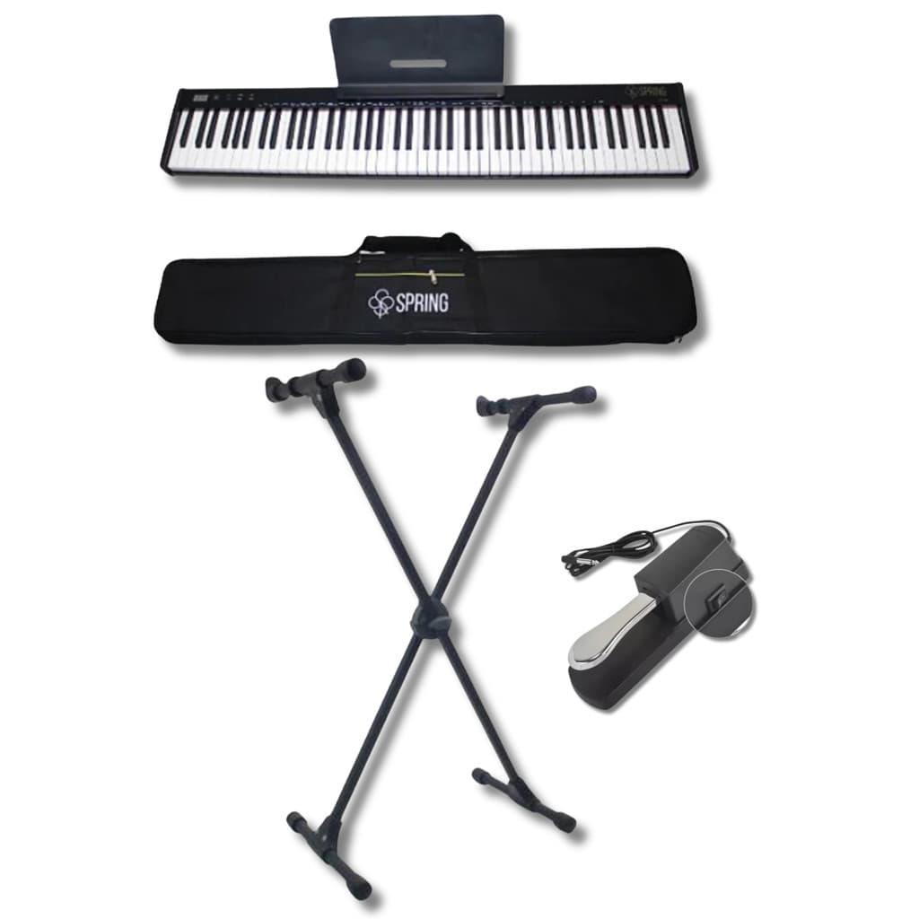 Kit Piano digital PD188 + Suporte X10 e Pedal Sustain SMPS02