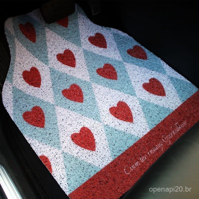 Tapetes para carro podem ser cortados sob medida, design de desenho animado fofo, tapete anti-sujeira de peça única para