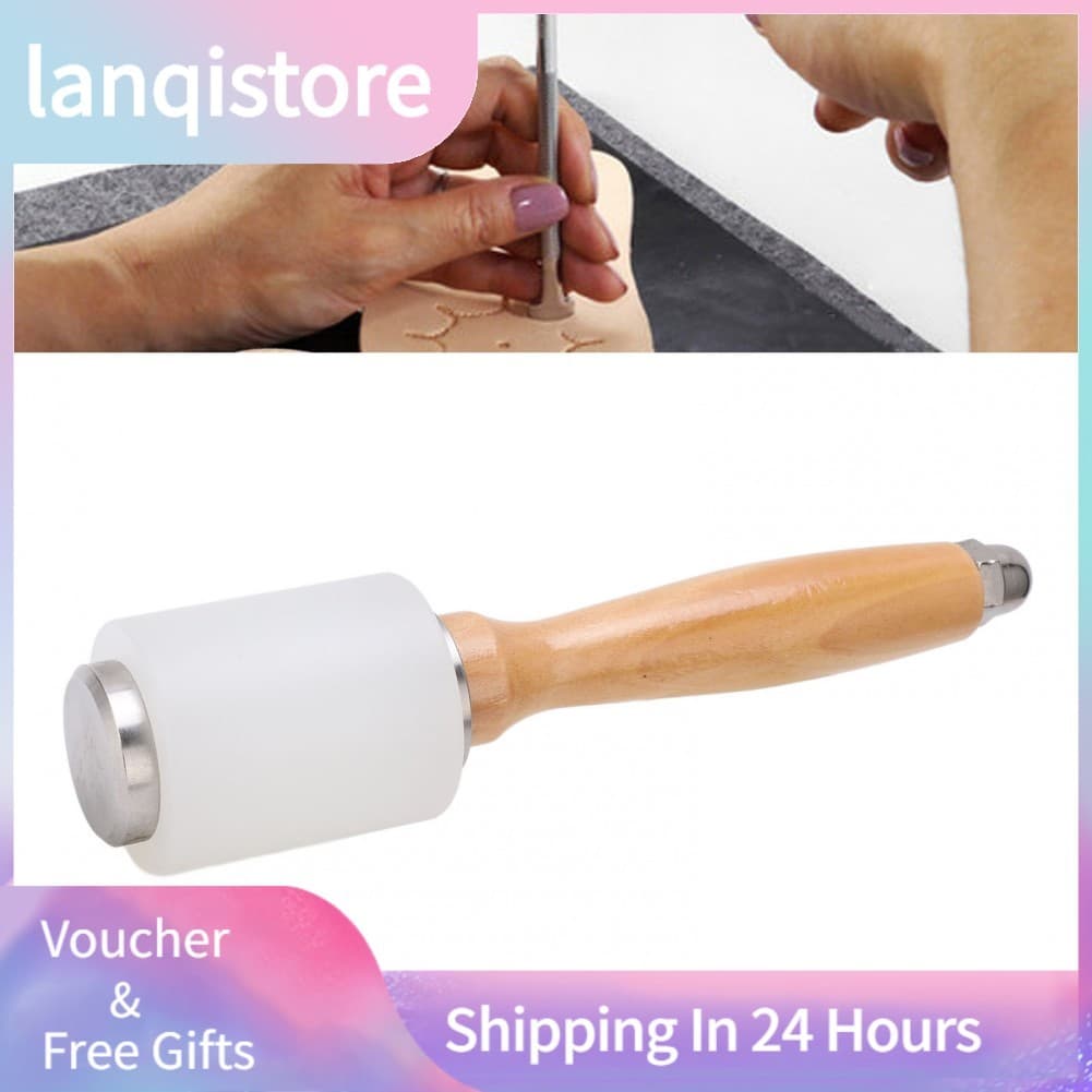 Lanqistore Martelo de escultura em couro portátil DIY artesanal ferramenta de couro de nylon
