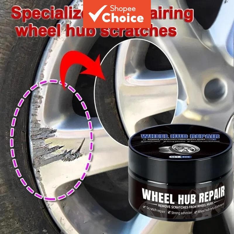  Pasta de Reparo de Riscos de Roda 50g - Disfarça Arranhões & Restaura o Brilho Original