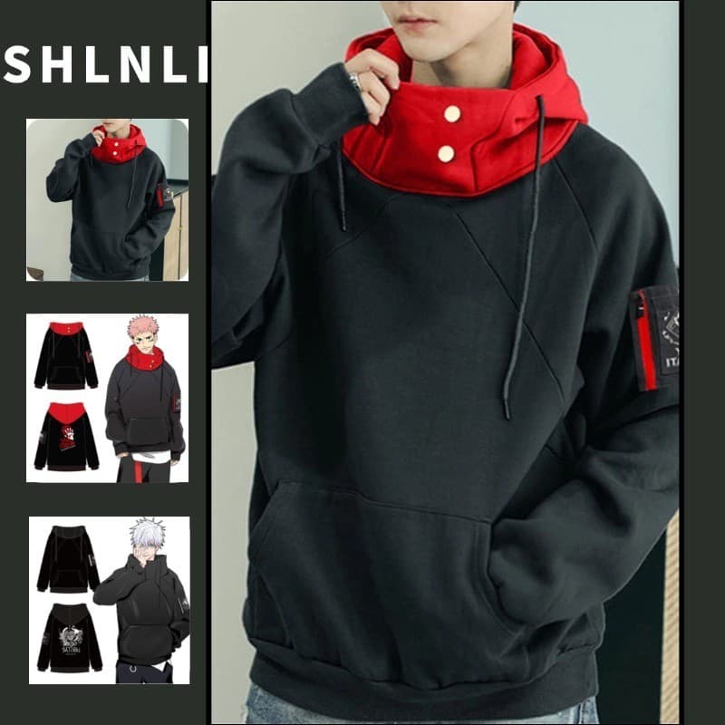 Anime Masculino Yuji Itadori COS Moletom Com Capuz Para Outono Inverno Japonês Solto De Veludo