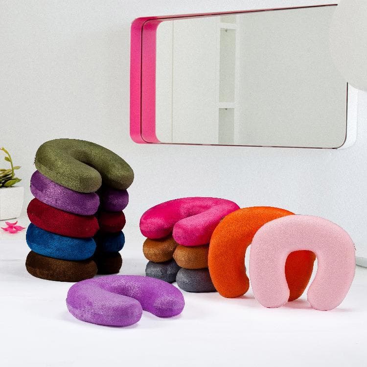 Travesseiro de espuma de memória em forma de u, travesseiro para coluna Cervical, recuperação lenta, viagem, pescoço, ca