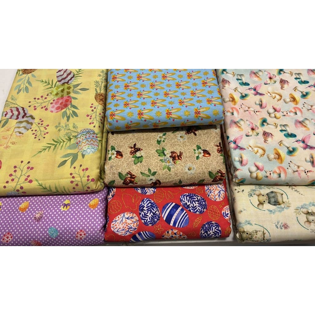 Tecido Tricoline Estampado Páscoa ,50cmX1,50cm