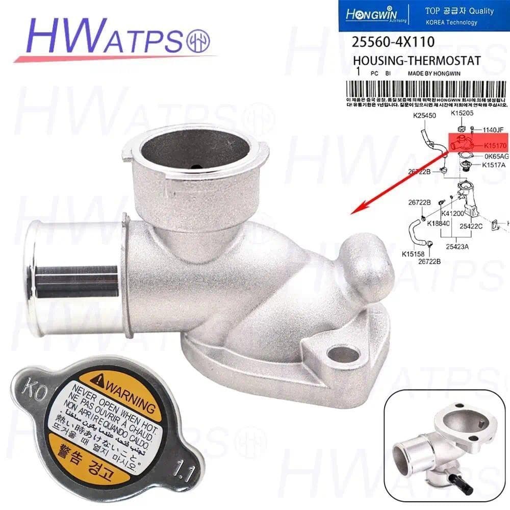 Carcaça 25560-4X110 Do Termostato Líquido Refrigerante Para Hyundai Terracan 2001-2006 255604X110auto Peças Decoração De