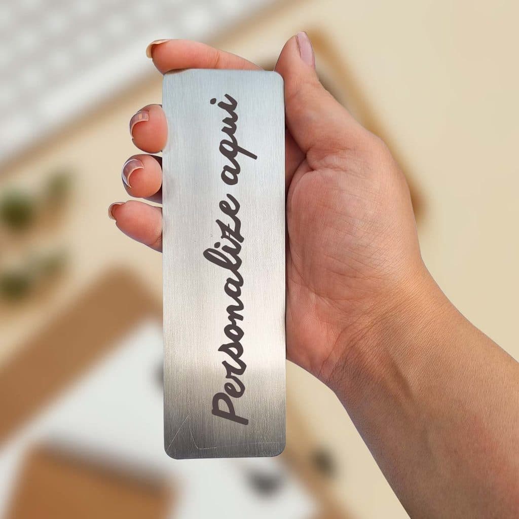 Marca Página Retangular em Aço Inox Personalizado