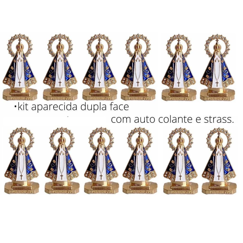 Atacado Kit 6/12 Santinha Nossa Senhora Aparecida Painel Carro