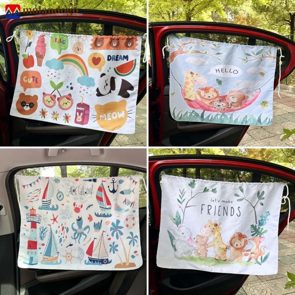 Mandogo Carro Bonito Dos Desenhos Animados Janela Pára-Sóis Proteção UV Capa Solar Com Ventosa Sol Cortina De Bloqueio D