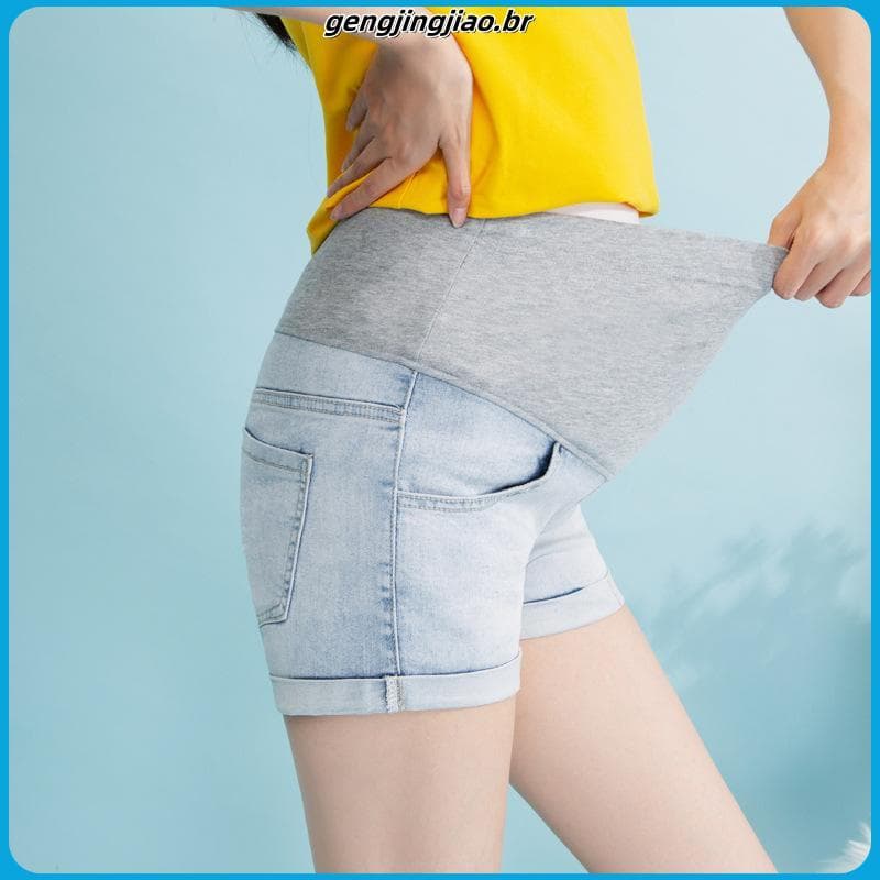 SHORT JEANS GRAVIDA  COS SUPLEX ANATÔMICO CONFORTÁVEL