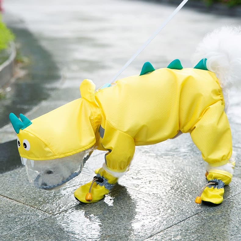 Capa De Chuva Ajustável À Prova D'água Para Cachorro