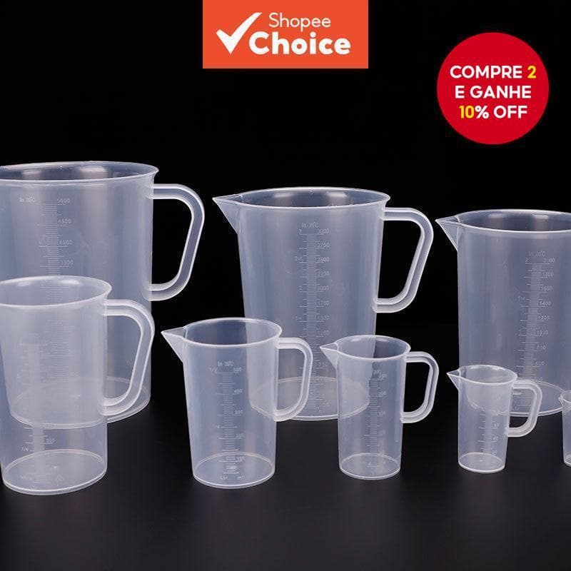 Medir Copo De Plástico Jarro Medição Para Líquido 150/250/500/1000/2000/3000/5000ML