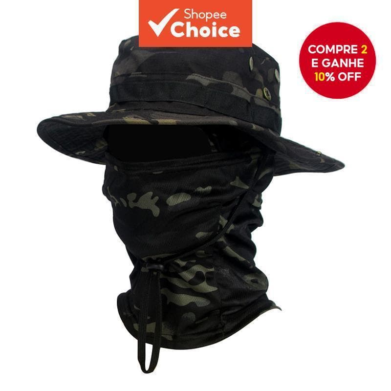 Chapéu Boonie Dobrável Com Balaclava, Ideal Para Atividades Ao Ar Livre, Respirável E Confortável Para O verão