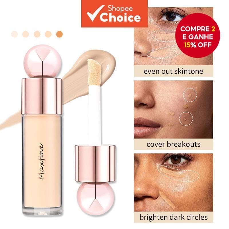 Corretivo Líquido De Alta Cobertura Hidratante Controle De Óleo Nutritivo Não Mancha Duradouro