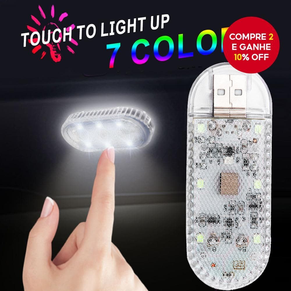 6LED Luzes de Toque Recarregáveis para Teto da Cúpula Carro com USB Carregamento Direto Lâmpadas de Leitura Mini