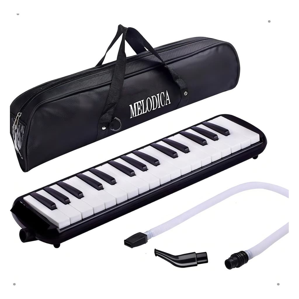 Escaleta Melodica Preta 32 Teclas Com Capa Dolphin Strinberg Concert