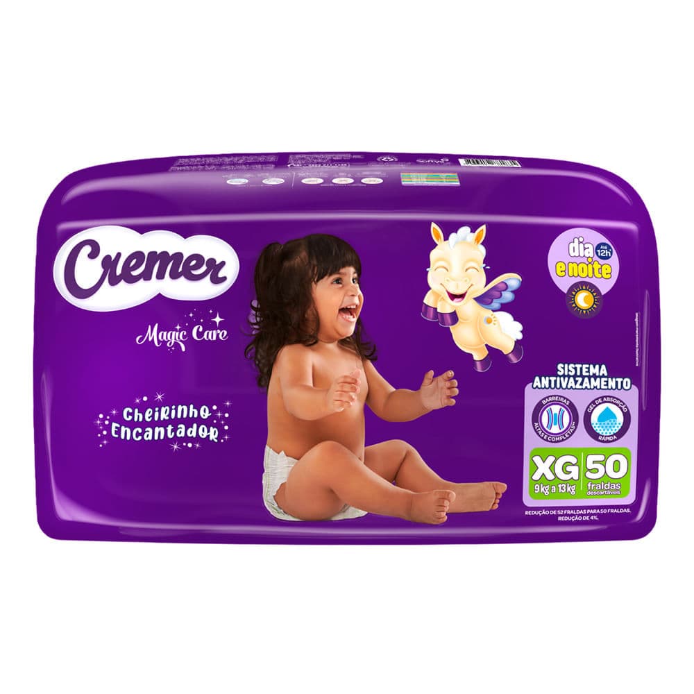 Fralda Descartável Cremer Magic Care Hiper XG 52 Tiras
