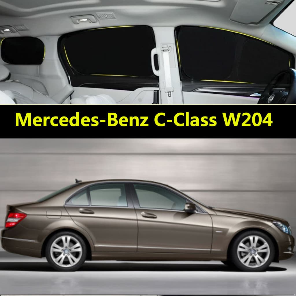 Pára-Sol Do Carro Para Mercedes-Benz Classe C W204 2007-2014 Cortina De Totalmente Blackout Proteção Solar Privacidade A