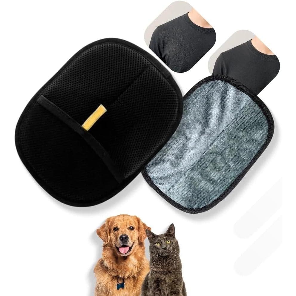 1 - 2 Luva Pet Removedora De Pelos Pet Gato Cachorro Limpa Sofá Cama Escova Mágica Conforto