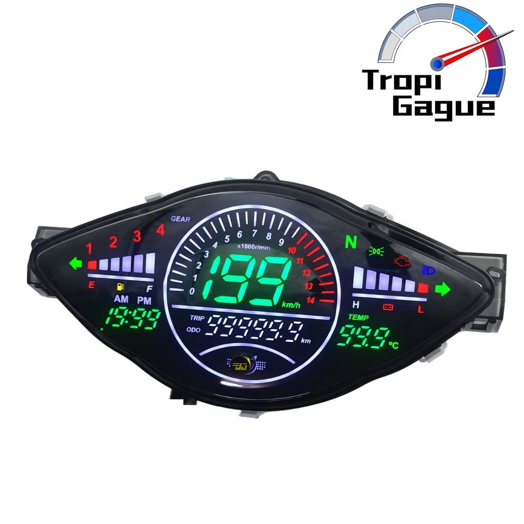 Para HONDA WAVE 100/100R Motocicleta LED LCD Medidor Digital Tacômetro Velocímetro Odemeter