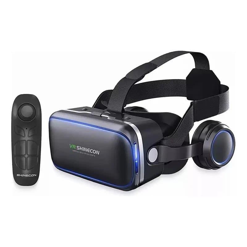 Óculos VR Shinecon 3D Realidade virtual Controle Fones de Ouvido imersão Jogos e Filmes